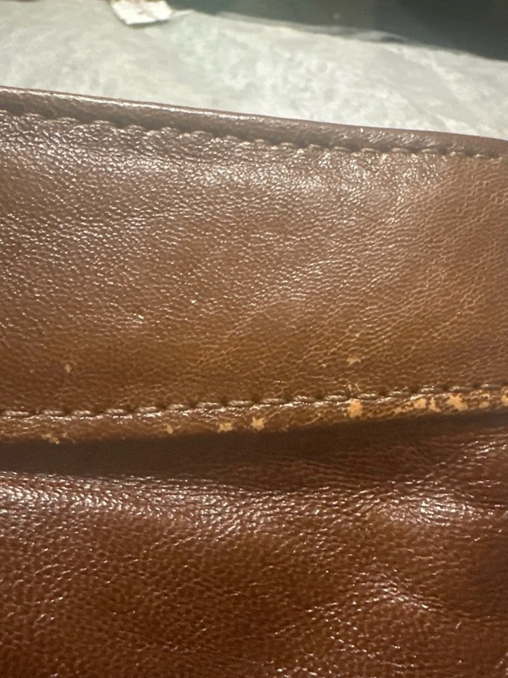 Lauren Merkin Brown Pleated Leather Clutch